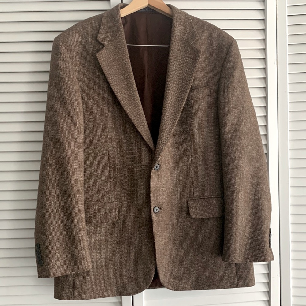 Land’s End brown twill suit jacket - 42R